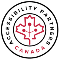 Logo of Accessibility Partners Canada, in the contact us section