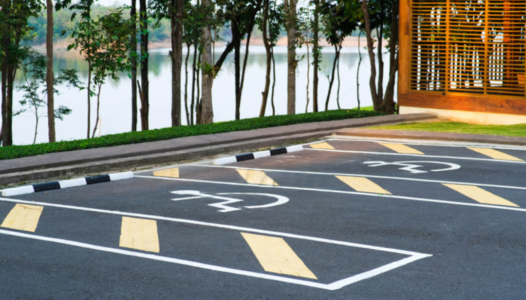 How many handicap parking spaces are required for a business in Canada